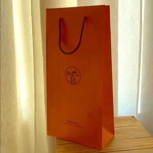 Authentic Hermès tall shopping bag